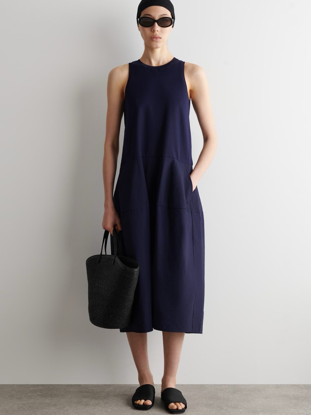 NWT (size M) COS PANELED SLEEVELESS MIDI DRESS